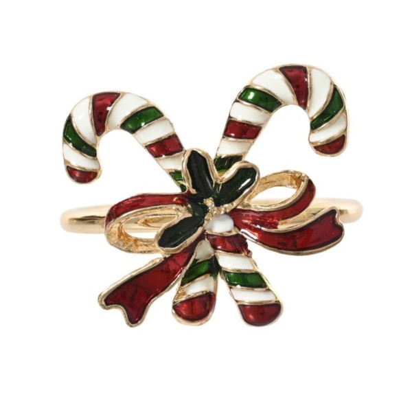 2 Serviettenringe f. Weihnachten - Zuckerstangen (4x4 cm) K709495-c