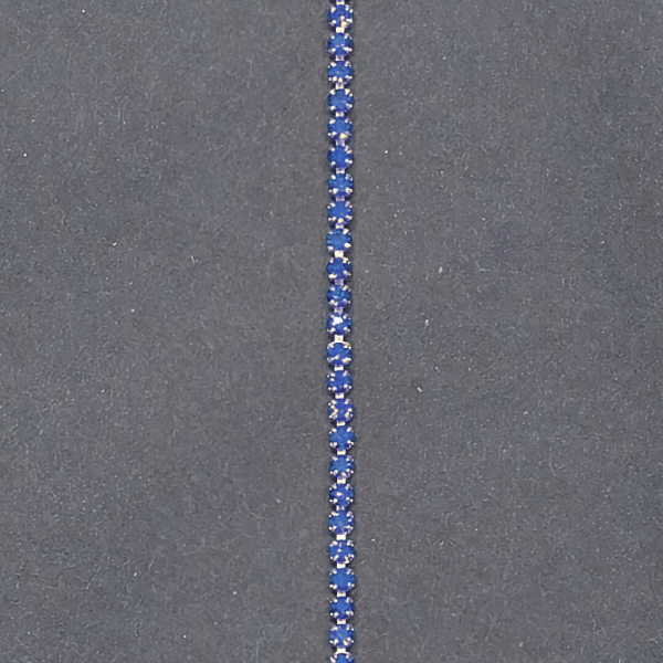 Miniatur Strasskette - Blau 1,5 Meter - 1,5mm Breit