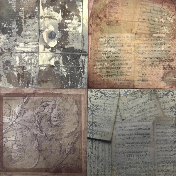 Designpapier "Noten & Schriften" 6