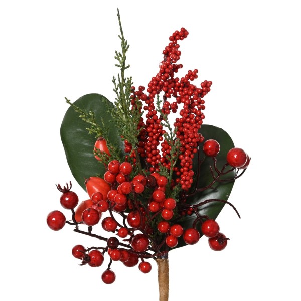 Beerenzweig mit Blätter 25 cm K681384