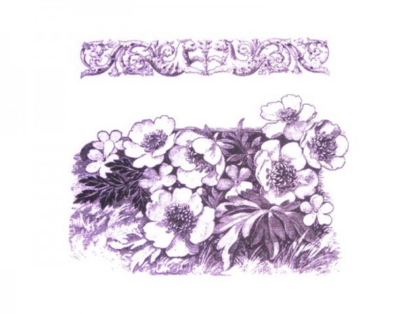 Stempel "Blumen und Bordüre"