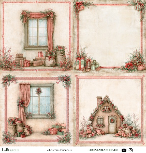 Designpapier "Christmas Friends" 3 LBA364