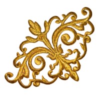 Stoffapplikation Ornament Gold - 16cm LBM188 Stoffapplikation Ornament Gold - 16cm LBM188