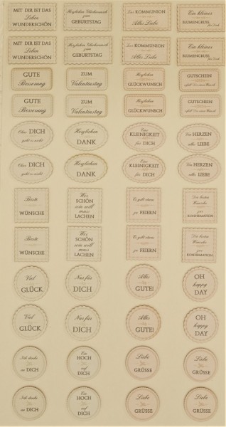 Gelaserte Elemente "Grüße"