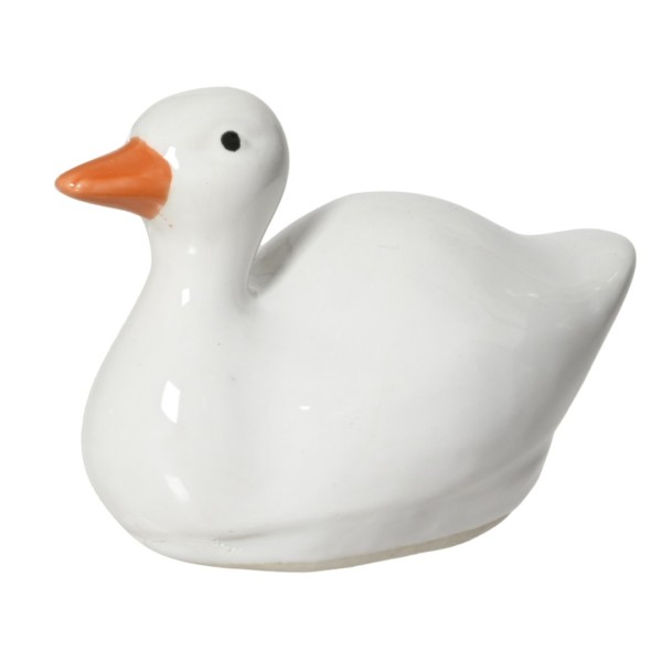 Deko Ente aus Porzellan (Weiß) K891542-c