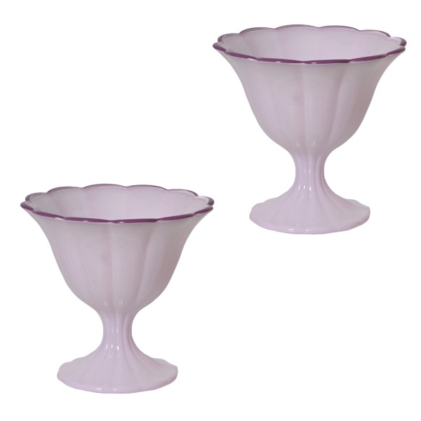 2er Set Glasschalen Rosa/Lila - 11,7cm K889873-a