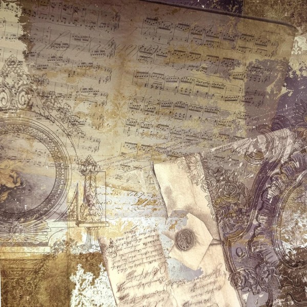 Designpapier "Noten & Schriften" 2