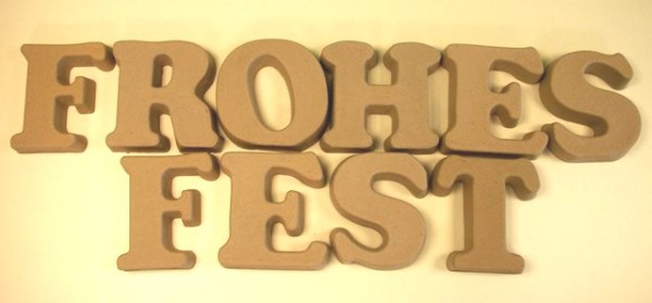 3D-Buchstaben "Frohes Fest"