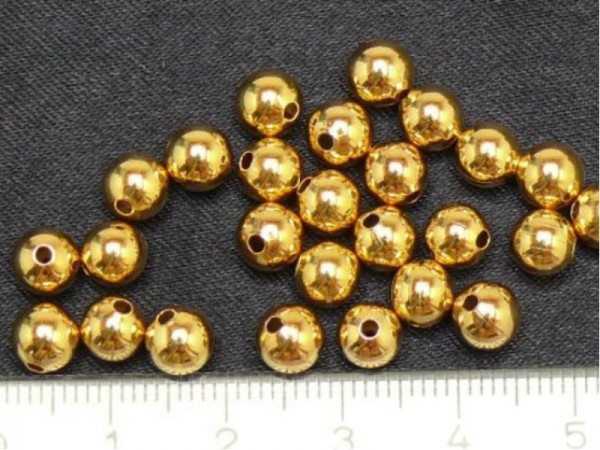 Metallperlen - Gold 6 mm