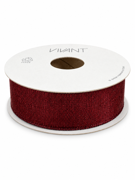 Dekoband "Scarlet ribbon wired" - Bordeux - 20m V5730.2025.25