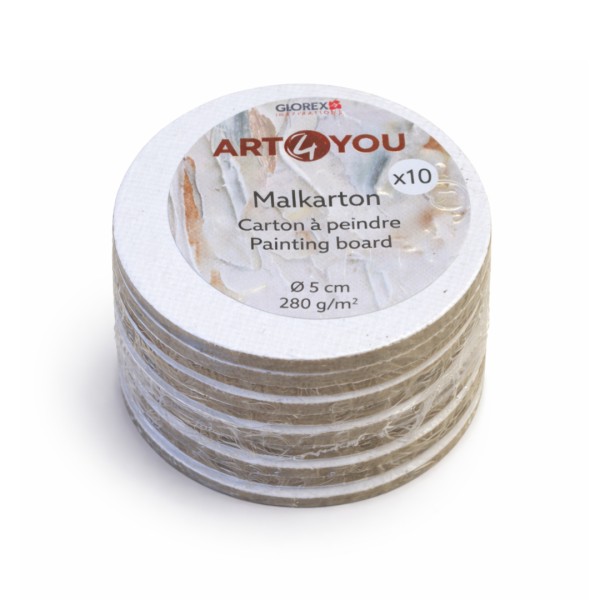 10er Set Malkarton Rund - 5cm