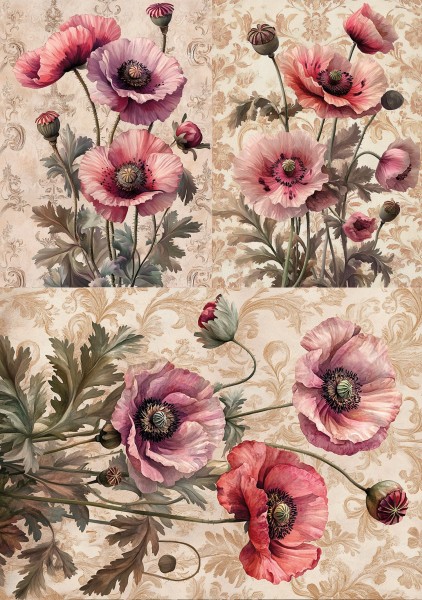 Reispapier "Poppies" 7