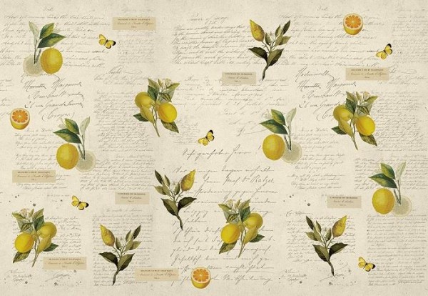 Decoupagepapier "Zitrone" 1