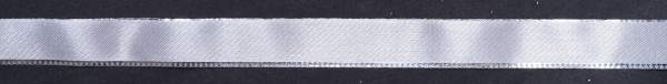Schleifenband - Silber/Weiß 1
