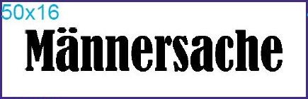 Stempel "Männersache"