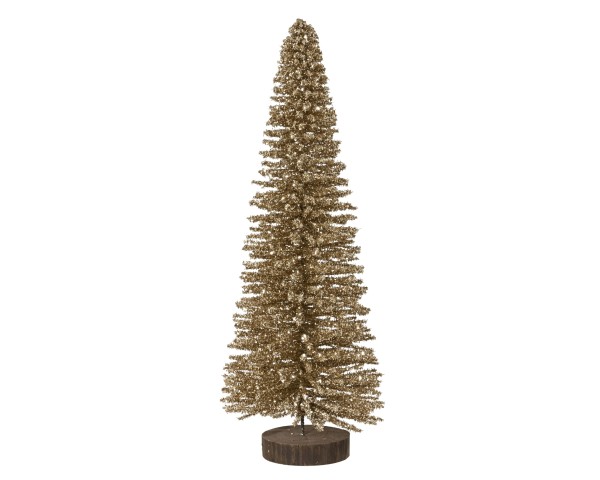 Goldener Weihnachtsbaum mit Fuß - 39 cm K537433