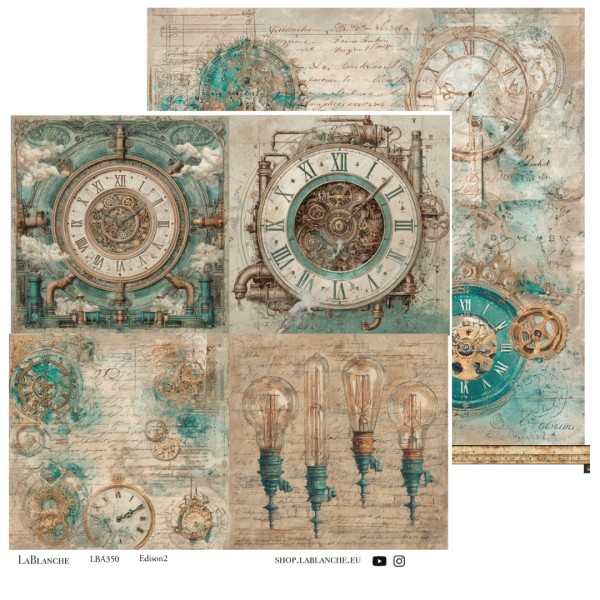 Designpapier "Edison/Steampunk" 2 LBA350