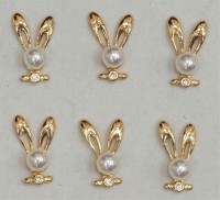 Schmuckelemente "Hase" (6 Stk.) Schmuckelemente "Hase" (6 Stk.)