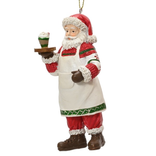 Weihnachtsmann mit Muffin Grün 11,5 cm K371921b