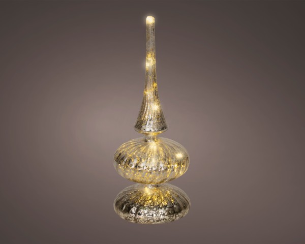 Micro LED Tischdeko aus Glas - 23 cm / Silber/Gold K480362