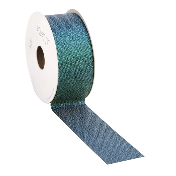 Dekoband 10m - blau-grün schimmernd