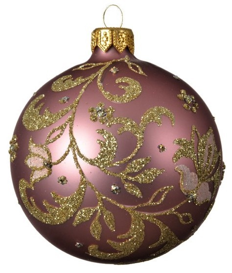 Weihnachtskugel Glas - Velvet Pink
