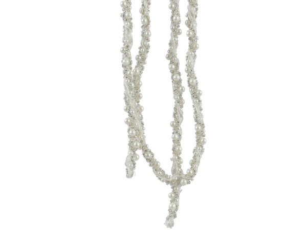 Deko Perlenkette XL 125cm - Creme