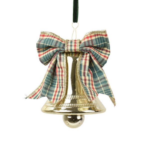 Weihnachtsanhänger "Glocke" - Grüne Schleifel - D.9cm K453415-a