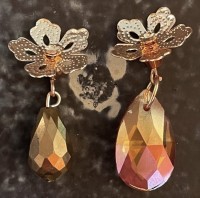 2 Weihnachtskugelanhänger - bronze/bernstein 2 Weihnachtskugelanhänger - bronze/bernstein