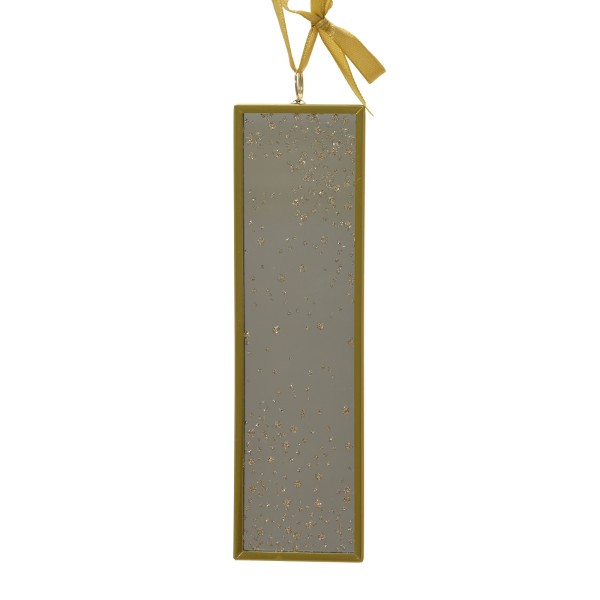 Miniatur Spiegel mit Band - Gold/Glitter - 16 cm K372742