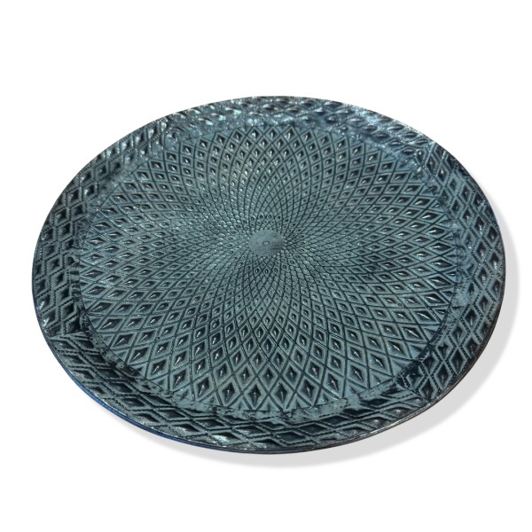 Metall-Teller aus Eisen - 35x35cm