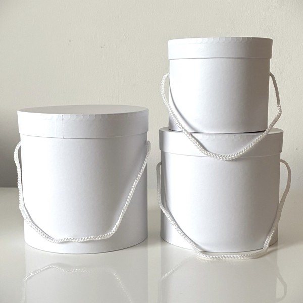 Pappschachtel Set Weiß (3 Stck)