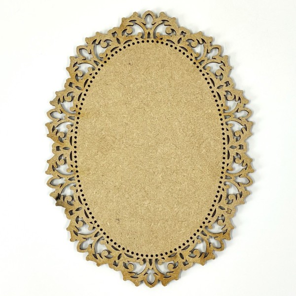 MDF Holzschild Gelasert Oval 15 x 11,5cm