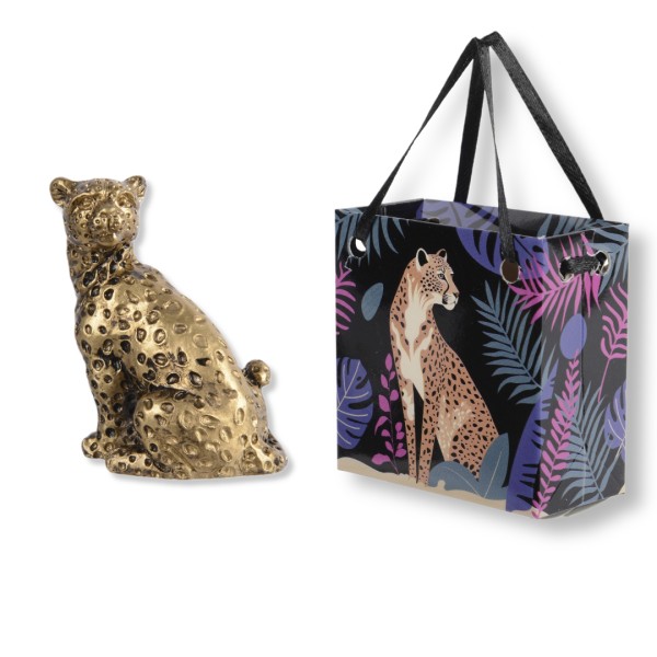 Deko Figur "Gepard" Gold - 4,5 cm