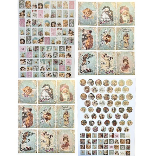 Keramikpapier Set "Weihnachten" - 4 Bogen