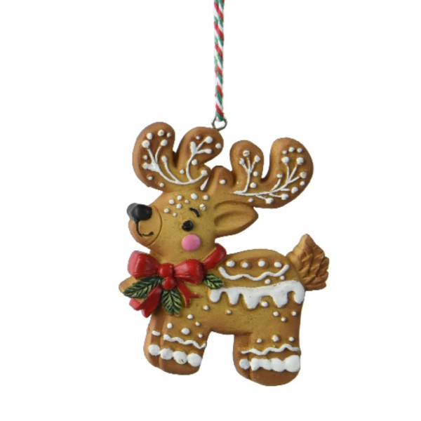 Lebkuchen-Anhänger Rentier aus Polyresin – 9,5 cm K537874-d