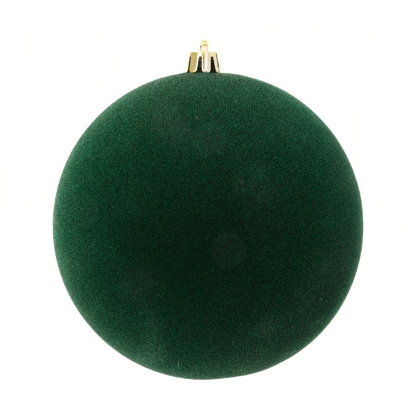 XL Weihnachtskugel Anhänger "Samt" - Piniengrün - D.12cm K026418