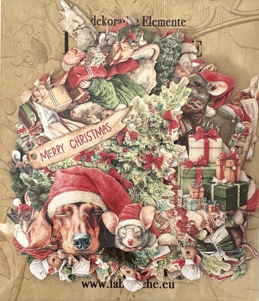 Gelaserte Elemente "Christmas Friends" (63 Stk.)