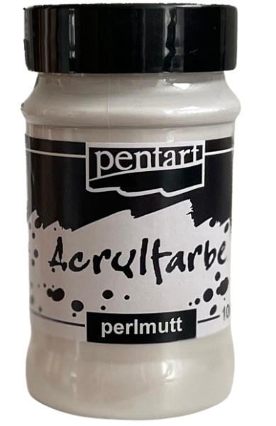 Acrylfarbe Perlmut-weiß (100ml)