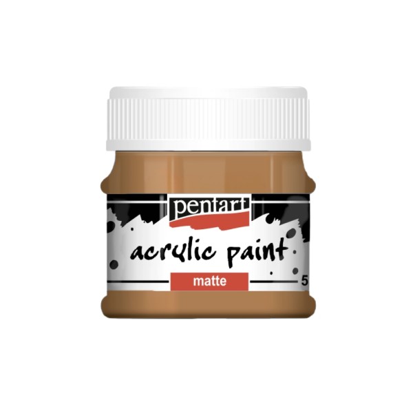 Acrylfarbe matt - Lehmrotbraun - 50ml