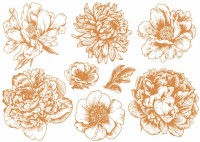 Metallic Transfermotiv "Blumen" 4 - Roségold Metallic Transfermotiv "Blumen" 4 - Roségold