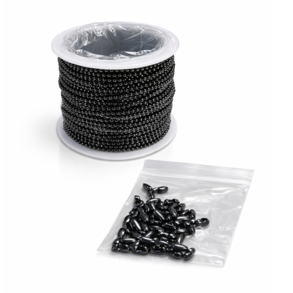 Kugelkette 6 Meter / 1,5 mm - Schwarz