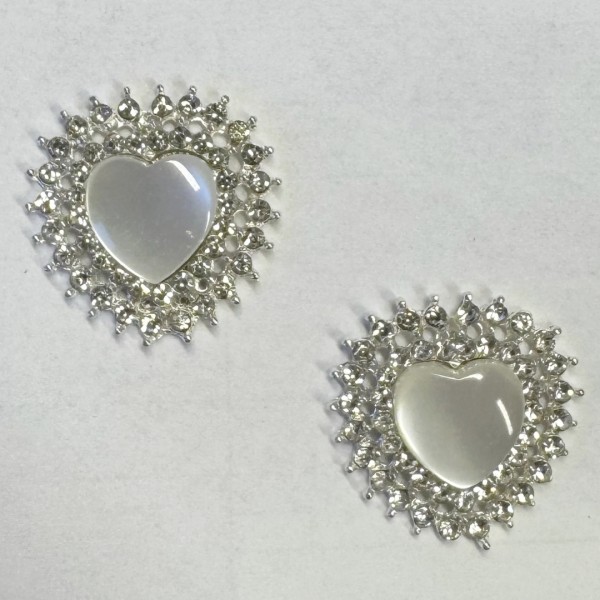 2 Schmuckelemente "Herzen" - Silber