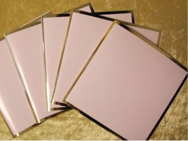 Karten mit Goldrand "Rosa II" (5 St.) UR012