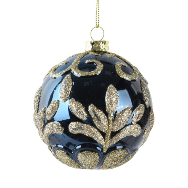Weihnachtskugel Blau Metallic – 8 cm