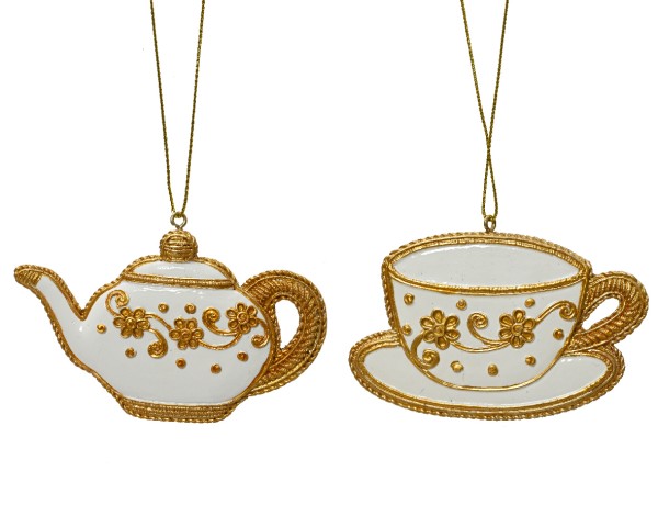 Anhänger "Kanne+Tasse" - weiß