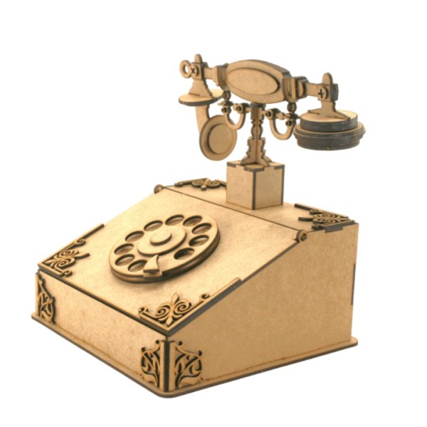 MDF Deko Telefonanlage "Vintage" SMBV792S