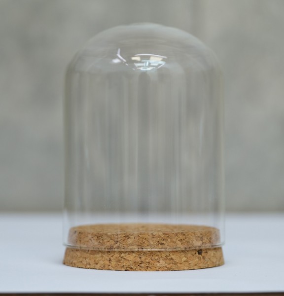 Glashaube mit Korken 9 x 13 cm