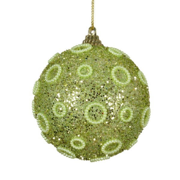 Weihnachtskugel "Rund" 8cm - Matcha Grün