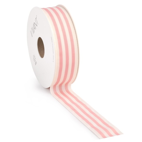 Dekoband "Candy Stripe" 15m - Marble Rose 1916.1525.12